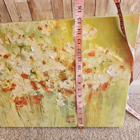 Green floral wall painting - Picture 5 of 7